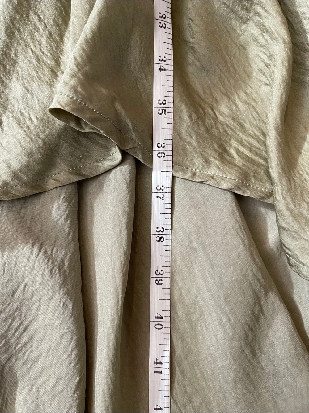 Satin‎ Wrap Midi Dress in Sage Green